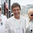 Antonio Banderas dans le paddock du Grand Prix de Monaco le 27 mai 2012