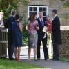 David Cameron et sa femme Samantha, avec leur petite Florence, assistaient au mariage de Henry Allsopp et de Naomi Gummer, le 26 mai 2012 à Chadlington, dans l'Oxfordshire.