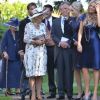 La duchesse Camilla Parker Bowles au mariage de Henry Allsopp et de Naomi Gummer, le 26 mai 2012 à Chadlington, dans l'Oxfordshire.