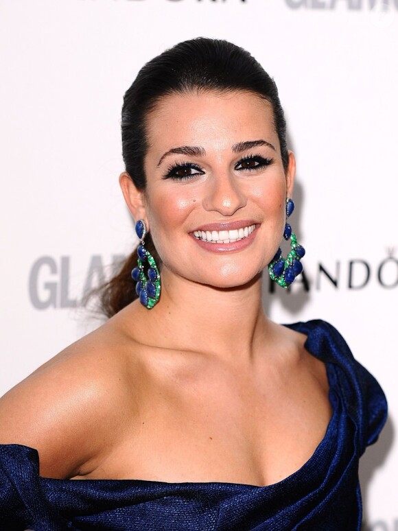 Lea Michele, très en beauté lors des Glamour Awards 2012, était consacrée Actrice TV de l'Année. Londres, le 29 mai 2012.