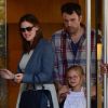 Jennifer Garner, très élégante, se balade avec son mari Ben Affleck et leur fille Violet, le 29 mai 2012