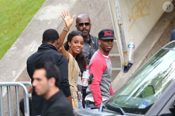 Arrivée de Kelly Rowland à Bercy pour le concert de Jay-Z et Kanye West, le 1er juin 2012.