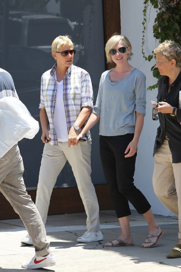 Ellen DeGeneres et sa femme Portia de Rossi se ressemblent, Los Angeles, le 6 juin 2012
