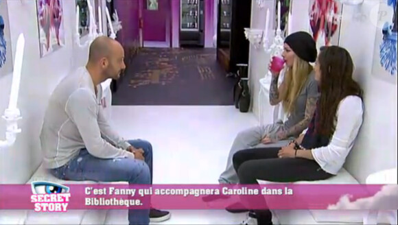 Caroline, Fanny et Kevin dans la quotidienne de Secret Story 6 du 11 juin 2012 sur TF1