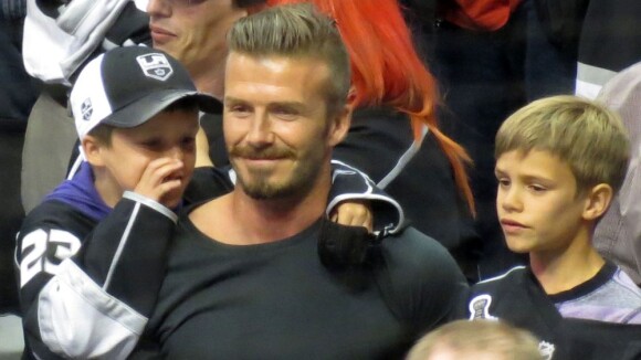 David Beckham et ses fils chahuteurs et adorables pour une victoire historique