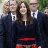 La princesse Mary de Danemark au Musée d'art d'Horsens, dimanche 10 juin 2012, pour dévoiler un nouveau timbre caritatif à son effigie, au profit de la Heart Foundation dont elle est la marraine.