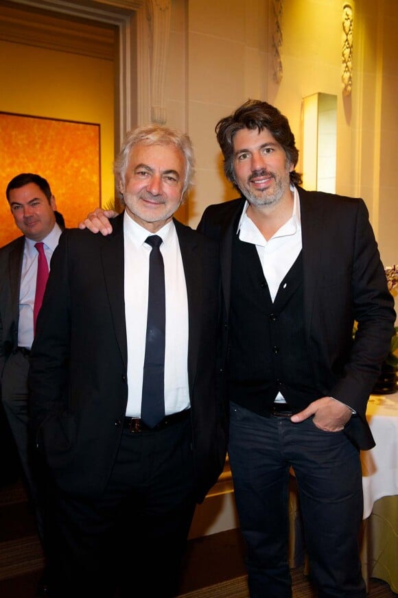 Franck Provost et son fils Fabien lors du Déjeuner Pères & Fils, au Taillevent, à Paris, le mardi 12 juin 2012.