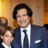 L'homme d'affaires Robert Agostinelli et son fils lors du Déjeuner Pères & Fils, au Taillevent, à Paris, le mardi 12 juin 2012.
