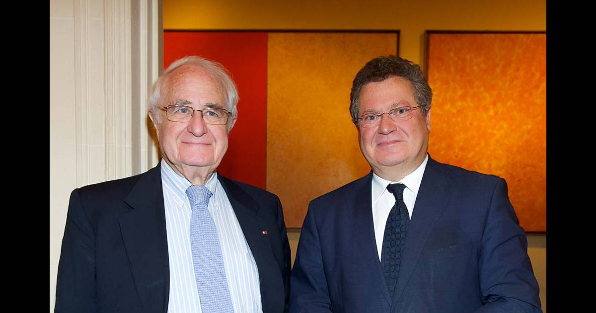 Antoine Veil et son fils Jean Veil lors du Déjeuner Pères & Fils, au ...
