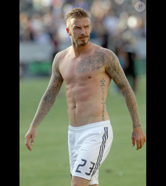 David Beckham s'exhibe le 17 juin 2012 à Carson lors de la victoire du Galaxy de Los Angeles face aux Timbers de Portland (1-0)