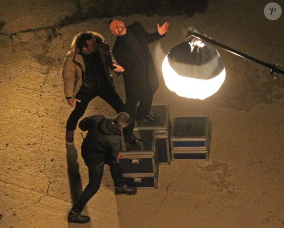 George Michael sur le tournage de son nouveau clip à Londres, le 9 juin 2012.