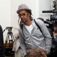 Yannick Noah et Guy Forget lors de leur audition par une commission d'enquête du Sénat sur l'évasion fiscale à Paris le 19 juin 2012