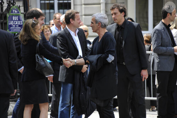Raymond Domenech lors des obsèques de Thierry Roland le 21 juin 2012 en l'église Sainte-Clotilde à Paris