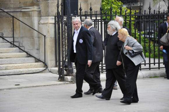 Luis Fernandez lors des obsèques de Thierry Roland le 21 juin 2012 en l'église Sainte-Clotilde à Paris