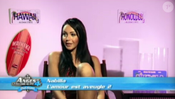Nabilla dans Les Anges de la télé-réalité 4 le jeudi 21 juin 2012 sur NRJ 12