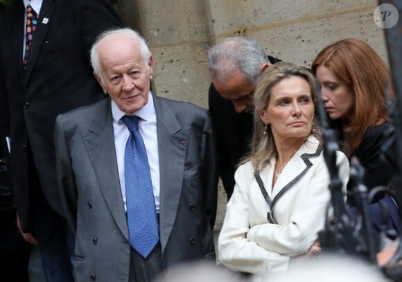 Jacques Chancel lors des obsèques de Thierry Roland le 21 juin 2012 en l'église Sainte-Clotilde à Paris