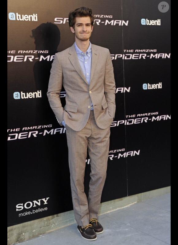 Andrew Garfield à l'avant-première de The Amazing Spider-Man, le 21 juin 2012 à Madrid.