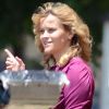 Reese Witherspoon, enceinte, sur le tournage de Devil's knot, à Atlanta, le 25 juin 2012