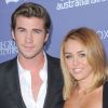 Miley Cyrus et Liam Hemsworth à la soirée organisée en l'honneur du jeune acteur par l'Australians In film, à Los Angeles, le 27 juin 2012.