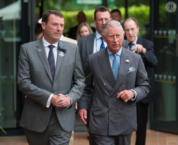 Le prince Charles à Wimbledon le 27 juin 2012, pour la première fois depuis 1970.