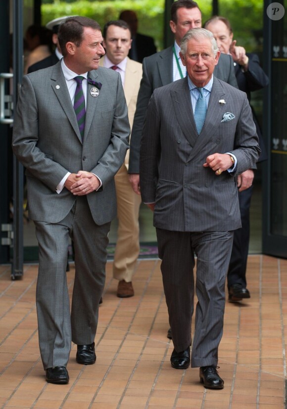 Le prince Charles à Wimbledon le 27 juin 2012, pour la première fois depuis 1970.