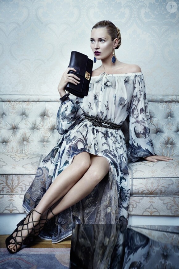 Kate Moss pour Salvatore Ferragamo. Campagne automne/hiver 2012-2013