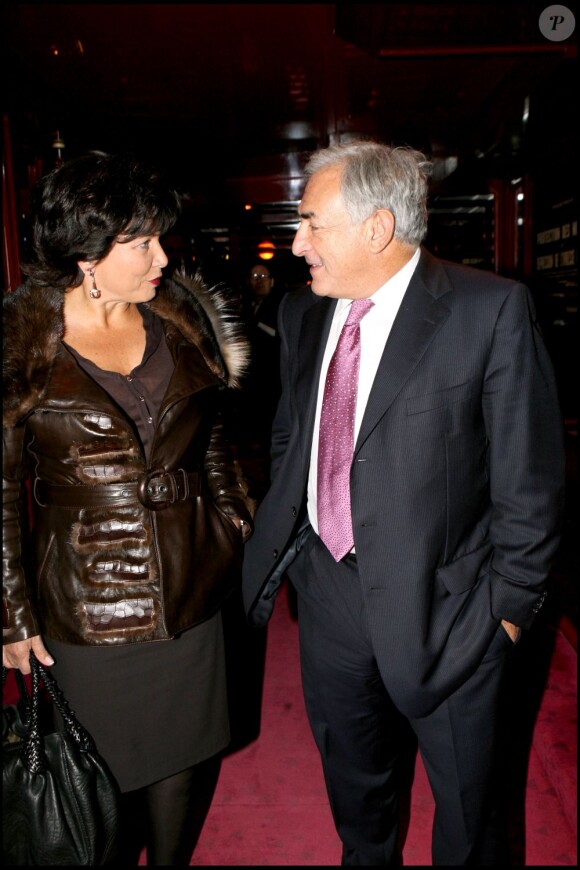 Anne Sinclair et Dominique Strauss-Kahn à Paris, le 12 février 2007.