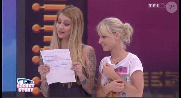 Fanny et Virginie dans la quotidienne de Secret Story 6 le vendredi 29 juin 2012 sur TF1