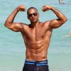 Shemar Moore, sur la plage de Miami, le samedi 30 juin 2012.