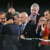 Le prince Felipe s'est délecté du triomphe de l'Espagne, qui a conservé de superbe manière son titre à l'issue de l'Euro 2012, battant en finale l'Italie 4 à 0, le 2 juillet 2012 à Kiev (Ukraine).