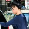 Rihanna quitte son hôtel le Gansevoort pour se rendre à l'enterrement de sa grand-mère Dolly. New York, le 6 juillet 2012.