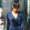 Rihanna quitte son hôtel le Gansevoort pour se rendre à l'enterrement de sa grand-mère Dolly. New York, le 6 juillet 2012.