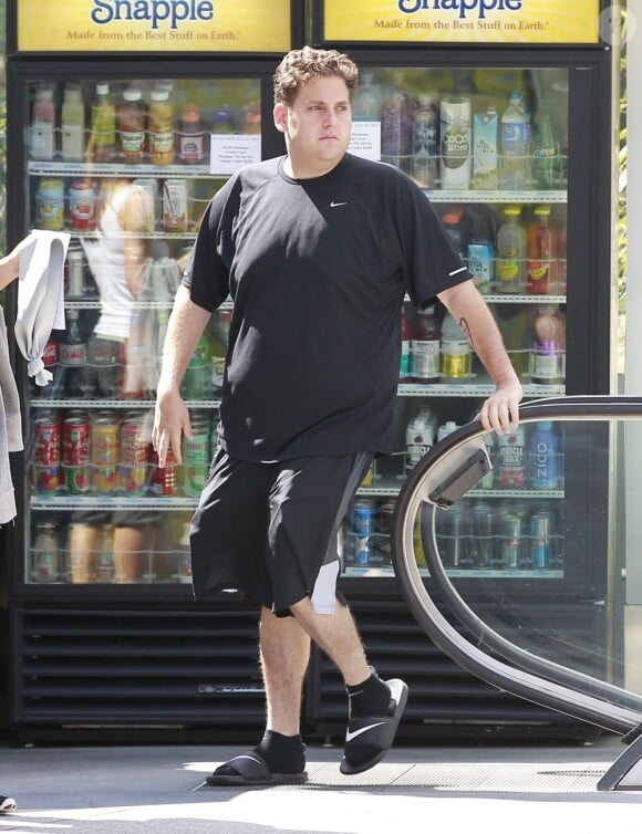Jonah Hill avait perdu presque 18 kilos. Ici à Los Angeles, le juillet 2012.