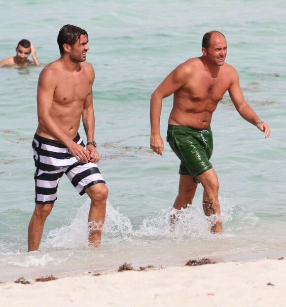 Paolo Maldini toujours aussi bien conservé et en vacances à Miami le 11 juillet 2012