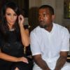 Kim Kardashian et Kanye West le 5 juillet 2012 à Paris