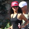 Rihanna profite de ses vacances en Sardaigne avec le sourire. Porto Cervo, le 15 juillet 2012.