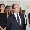 Aurélie Filippetti et François Hollande visitent la collection Yvon Lambert à Avignon, le 15 juillet 2012.