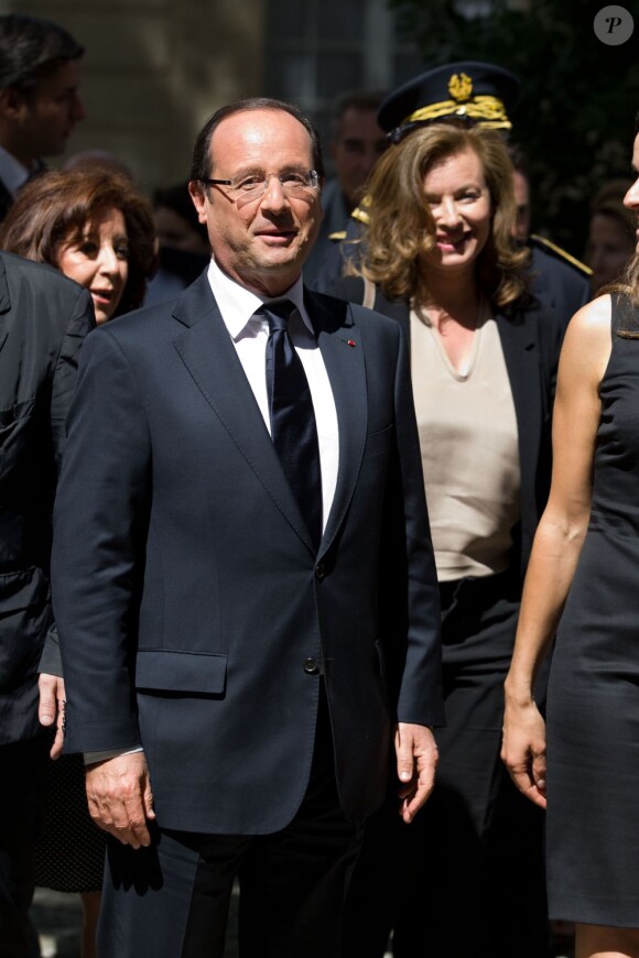 Valérie Trierweiler et François Hollande en Avignon, le 15 juillet 2012.
