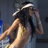 La sexy Rihanna poursuit ses aventures en Méditerranée sur un nouveau yacht. Capri, le 18 juillet 2012.
