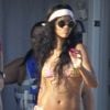 La sexy Rihanna poursuit ses aventures en Méditerranée sur un nouveau yacht. Capri, le 18 juillet 2012.