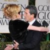 Melanie Griffith et Antonio Banderas lors des Golden Globes le 15 janvier 2012