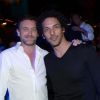 Jean-Paul Rouve et Tomer Sisley, à la soirée organisée par l'hôtel Byblos à St-Tropez, le samedi 21 juillet 2012.