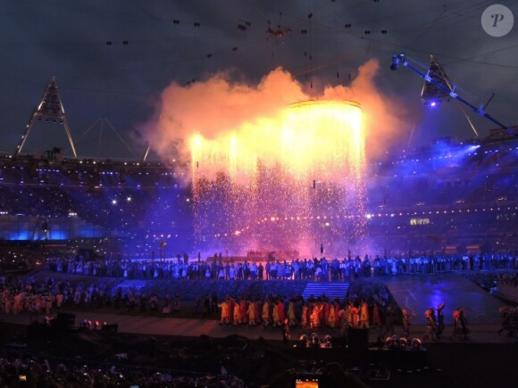 La cérémonie d'ouverture des Jeux Olympiques de Londres le 27 juillet 2012. Danny Boyle (Slumdog Millionaire, Sunshine) a été choisi pour mettre en scène l'événemenent.