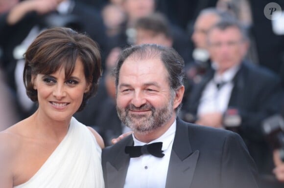 Inès de la Fressange et son compagnon Denis Olivennes lors du Festival de Cannes en mai 2012