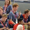 Le prince Harry jeudi 2 août 2012 au vélodrome de Stratford pour la finale de la vitesse sur piste aux Jeux olympiques.