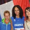 EXCLU : Sonia Rolland, marraine de l'équipe de France de basket ball, rend visite au club lors des Jeux Olympiques de Londres 2012 le 1er août 2012