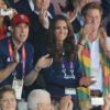 Kate Middleton, le prince William et le prince Harry ont vibré le 5 août 2012 au stade olympique lors du sacre d'Usain Bolt aux JO de Londres, vainqueur du 100m en 9"63.