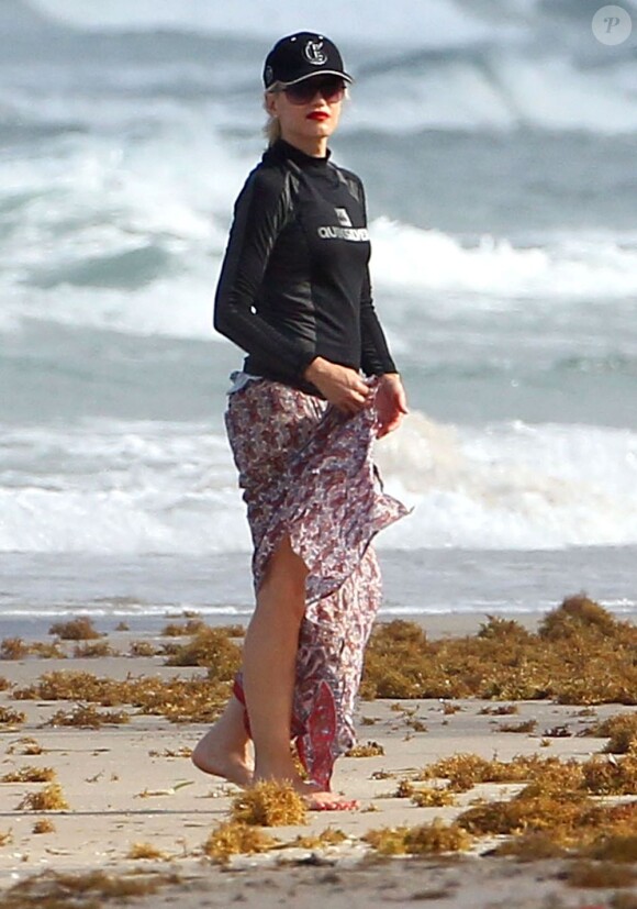 Gwen Stefani à la plage, le 6 août 2012 à Palm Beach