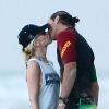 Très amoureux Gwen Stefani et son mari Gavin Rossdale, le 6 août 2012 à Palm Beach