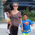 Heidi Klum et ses enfants à New York, le 6 août 2012.